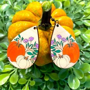 Pumpkin floral earrings
